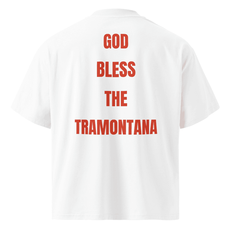 Maglietta BLESSUD "GOD BLESS THE TRAMONTANA" — vista fronte
