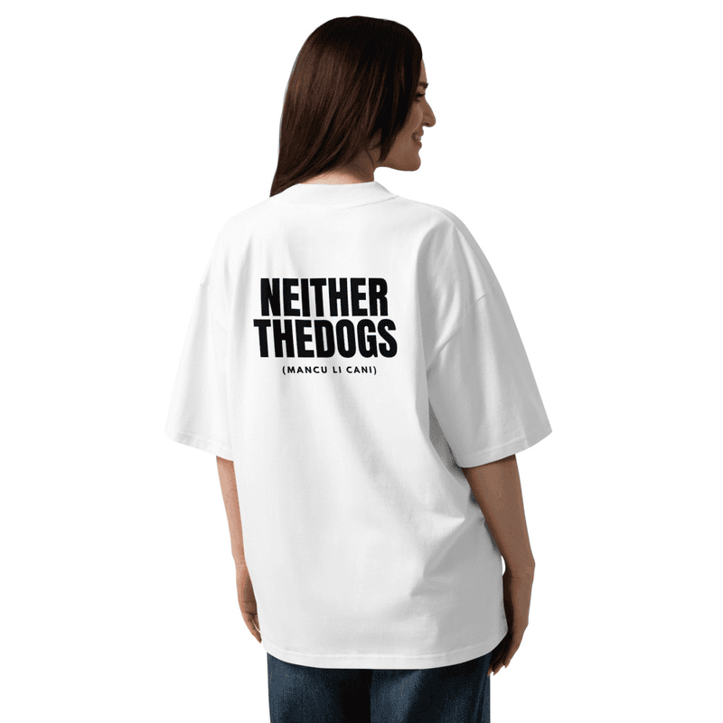 Maglietta BLESSUD "NEITHER THE DOGS (MANCU LI CANI)" — vista mockup